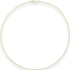 1,2mm Halsreif Omegareif Halskette aus 375 Gold Gelbgold 40cm