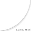 1,2mm Halsreif Omegareif Halskette aus 925 Silber 45cm