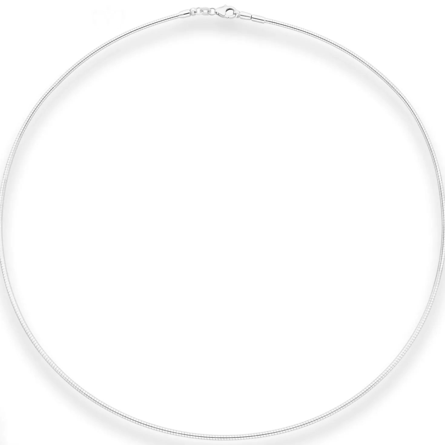 1,5mm Halsreif Omegareif Halskette aus 925 Silber 42cm