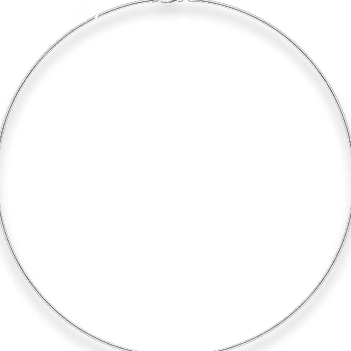 1,5mm Halsreif Omegareif Halskette aus 925 Silber 45cm