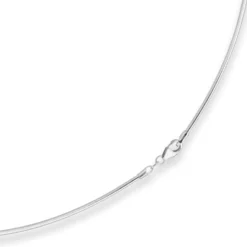 1,5mm Halsreif Omegareif Halskette aus 925 Silber 40cm