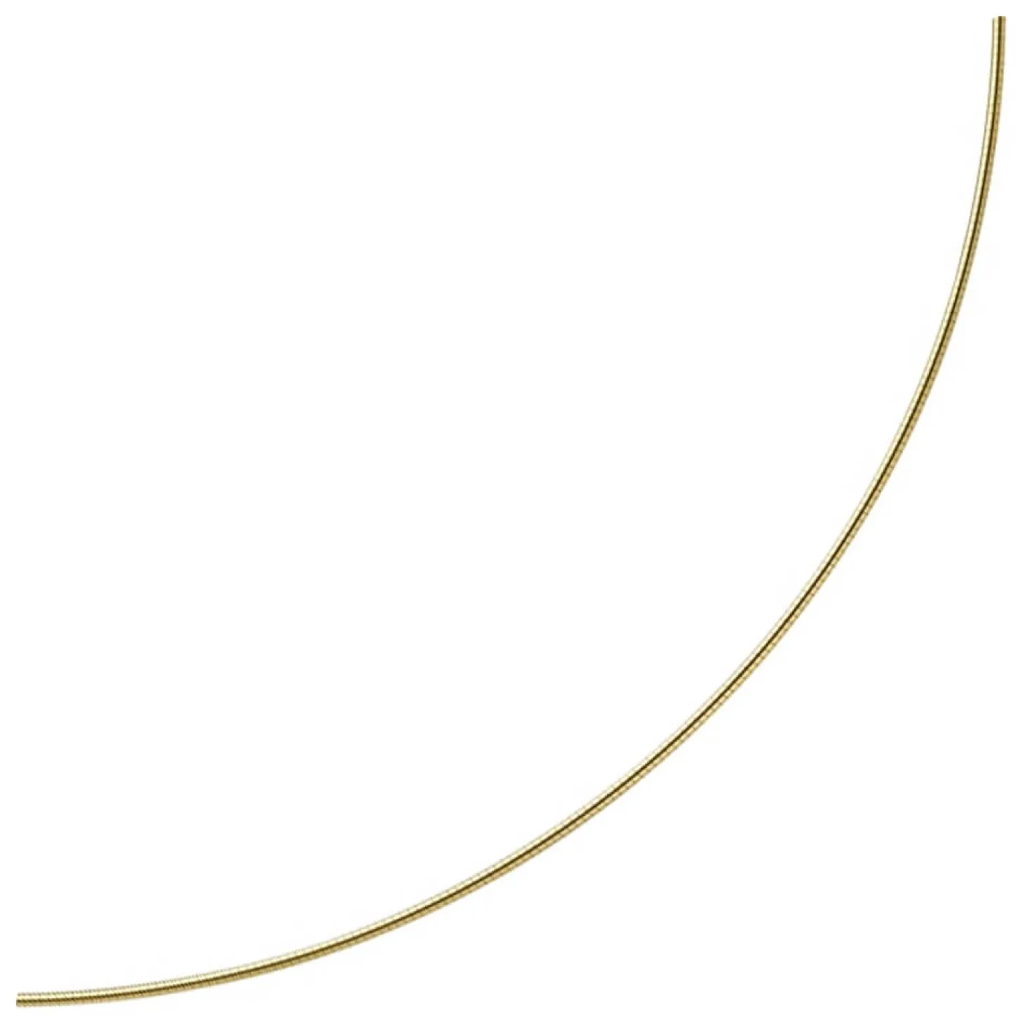 1,2mm Halsreif Omegareif Omegakette Collier 750 Gold Gelbgold, rund, 42cm