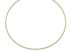 1,6mm Halsreif Omegareif Omegakette, 585 Gold Gelbgold, Goldkette, 50cm