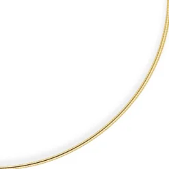 1,6mm Halsreif Omegareif Omegakette, 585 Gold Gelbgold, Goldkette, 45cm