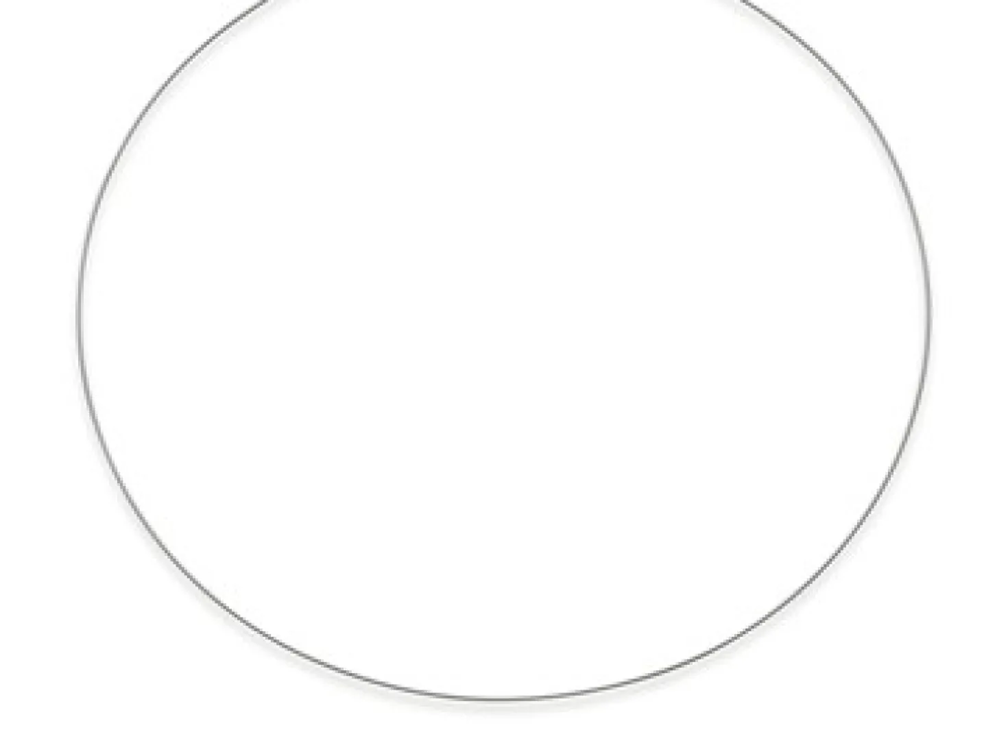 1mm Halsreif Omegareif Omegakette 750 Gold Weißgold Goldkette 50cm abschraubbar