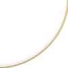 1,6mm Halsreif Omegareif Omegakette, 750 Gold Gelbgold, Goldkette, 45cm
