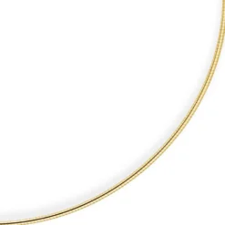 1,6mm Halsreif Omegareif Omegakette, 750 Gold Gelbgold, Goldkette, 45cm