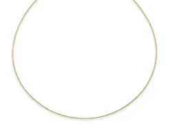 1,2mm Halsreif Omegareif Omegakette Collier 750 Gold Gelbgold, rund, 45cm