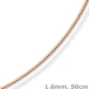 1,6mm Halsreif Omegareif Omegakette rund, 585 Gold Rotgold, 50cm