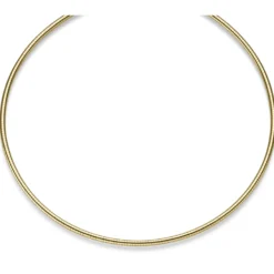 2,5mm Halsreif Omegareif rund Kette Halskette Collier aus 585 Gold Gelbgold 42cm
