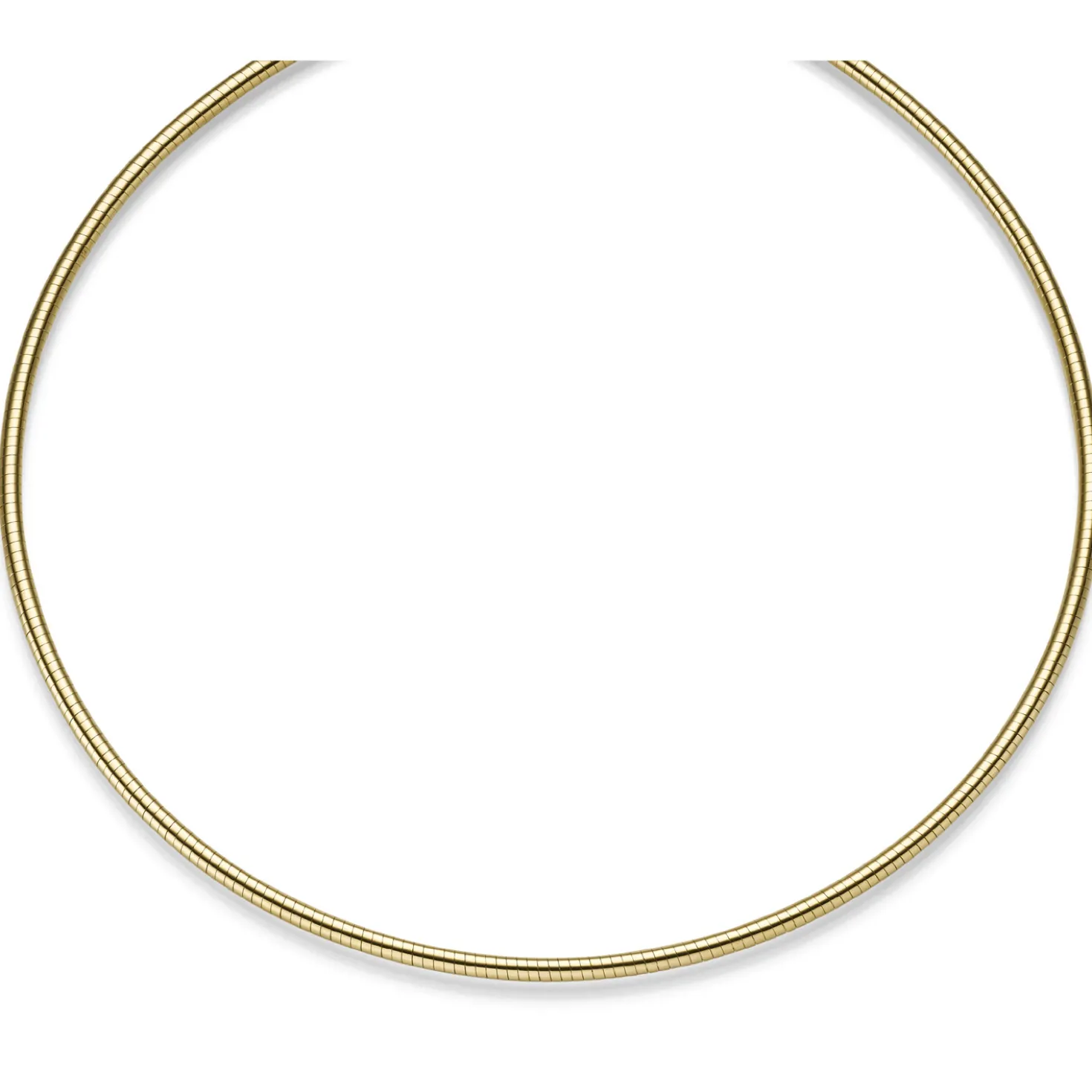 2,5mm Halsreif Omegareif rund Kette Halskette Collier aus 750 Gold Gelbgold 42cm