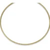 2,5mm Halsreif Omegareif rund Kette Halskette Collier aus 585 Gold Gelbgold 45cm