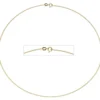 1,1mm Halsreif Omegareif 925 Silber gelbgold vergoldet 42cm Halsschmuck Damen