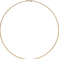 1,8mm Halsreif Reif Collier 14Kt 585 Gold Rotgold, 45cm