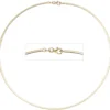 2mm Halsreif Reif Kette, 333 Gold Gelbgold, flach, 42cm