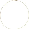 1.1mm Halsreif Reif Kette rund, 585 Gelbgold Gold, Omegakette, 45cm