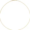 1.1mm Halsreif Reif Kette rund, 750 Gold Gelbgold, 50cm