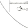 1.1mm Halsreif Reif Kette rund, 585 Weißgold Gold, 50cm