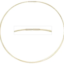 1,4mm Halsreif 5-reihige Halskette aus 585 Gold Gelbgold Halsschmuck, 45cm