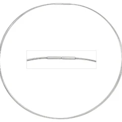 1,3mm Halsreif 5-reihige Halskette aus Edelstahl Edelstahlkette Halsschmuck 42cm
