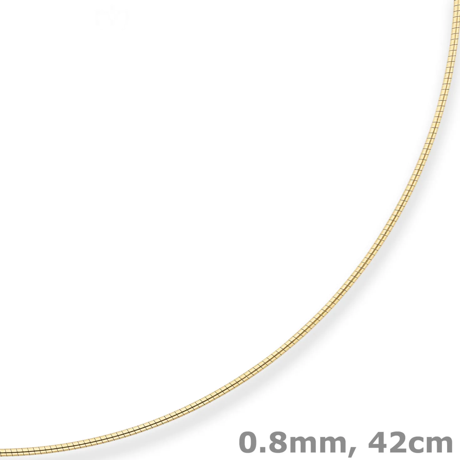 0,8mm Halsreif Tondakette Collier Omegareif Halskette aus 585 Gold Gelbgold 42cm