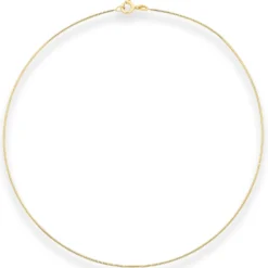 0,8mm Halsreif Tondakette Collier Omegareif Halskette aus 585 Gold Gelbgold 42cm