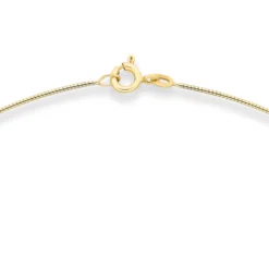0,8mm Halsreif Tondakette Collier Omegareif Halskette aus 585 Gold Gelbgold 42cm