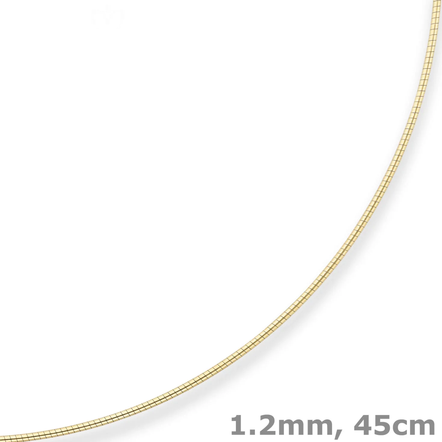 1,2mm Halsreif Tondakette Collier Omegareif aus 333 Gold Gelbgold 45cm