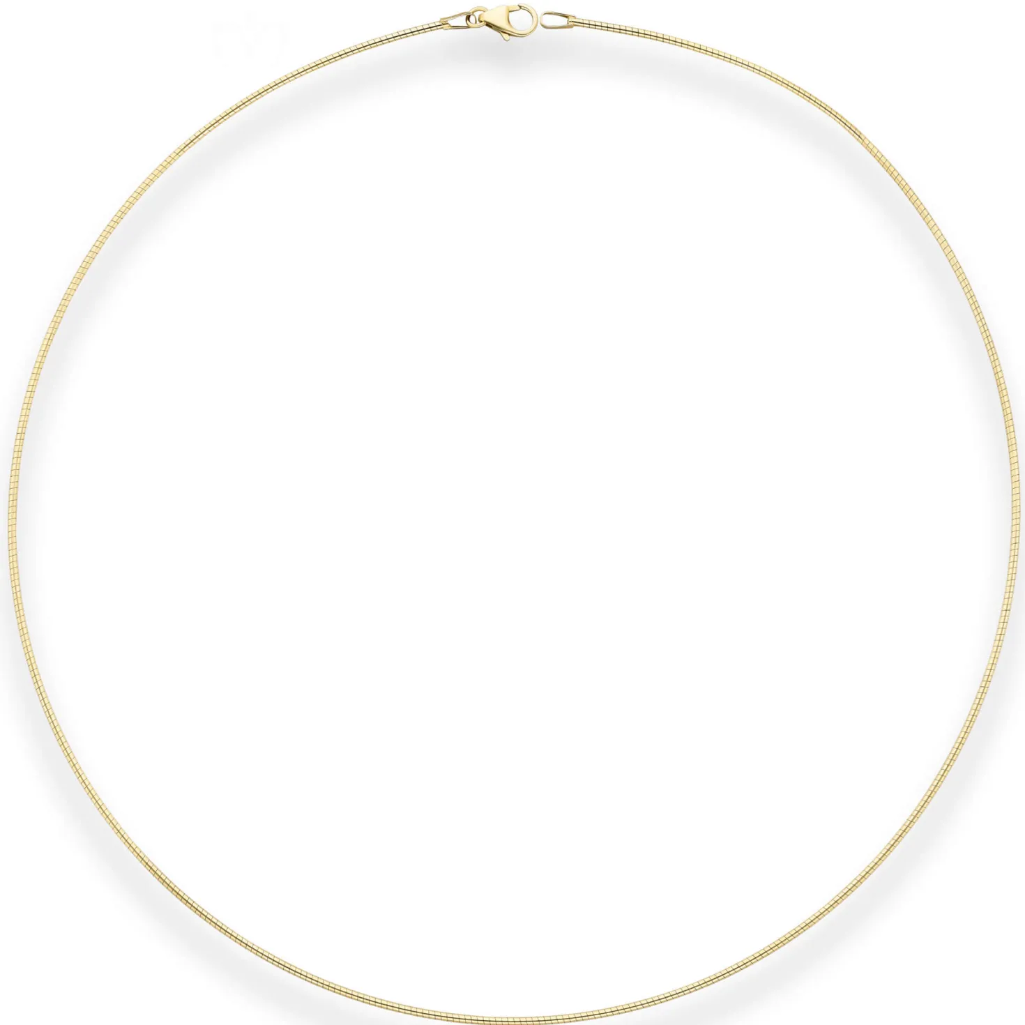 1,2mm Halsreif Tondakette Collier Omegareif aus 333 Gold Gelbgold 45cm