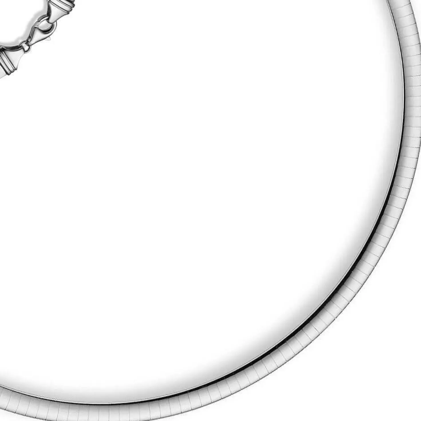 2,5mm Halsreif Wendeomegareif Collier flach, 750 Gold Gelbgold & Weißgold 42cm