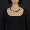 8mm Halsreif Wendeomegareif Collier flach, 585 Gold Gelbgold & Weißgold 45cm