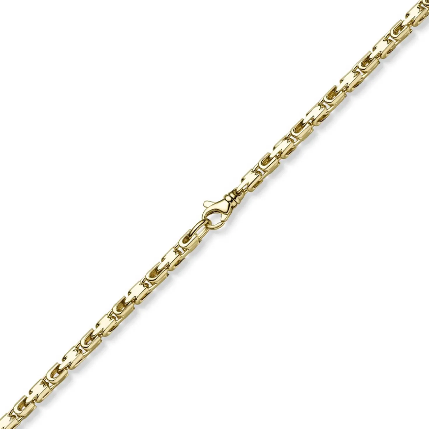 4,5mm Herren Armband Armschmuck Armkette aus 750 Gold Gelbgold 21cm