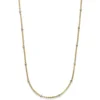 1,5mm Himbeer Collier Halskette aus 585 Gelbgold mit Rollos aus 585 Weißgold 42cm