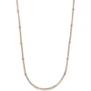 1,5mm Himbeer Collier Halskette aus 585 Rotgold mit Rollos aus 585 Weißgold 42cm