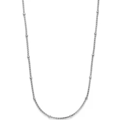 1,5mm Himbeer Collier Halskette mit Rollos Halsschmuck aus 585 Weißgold 42cm