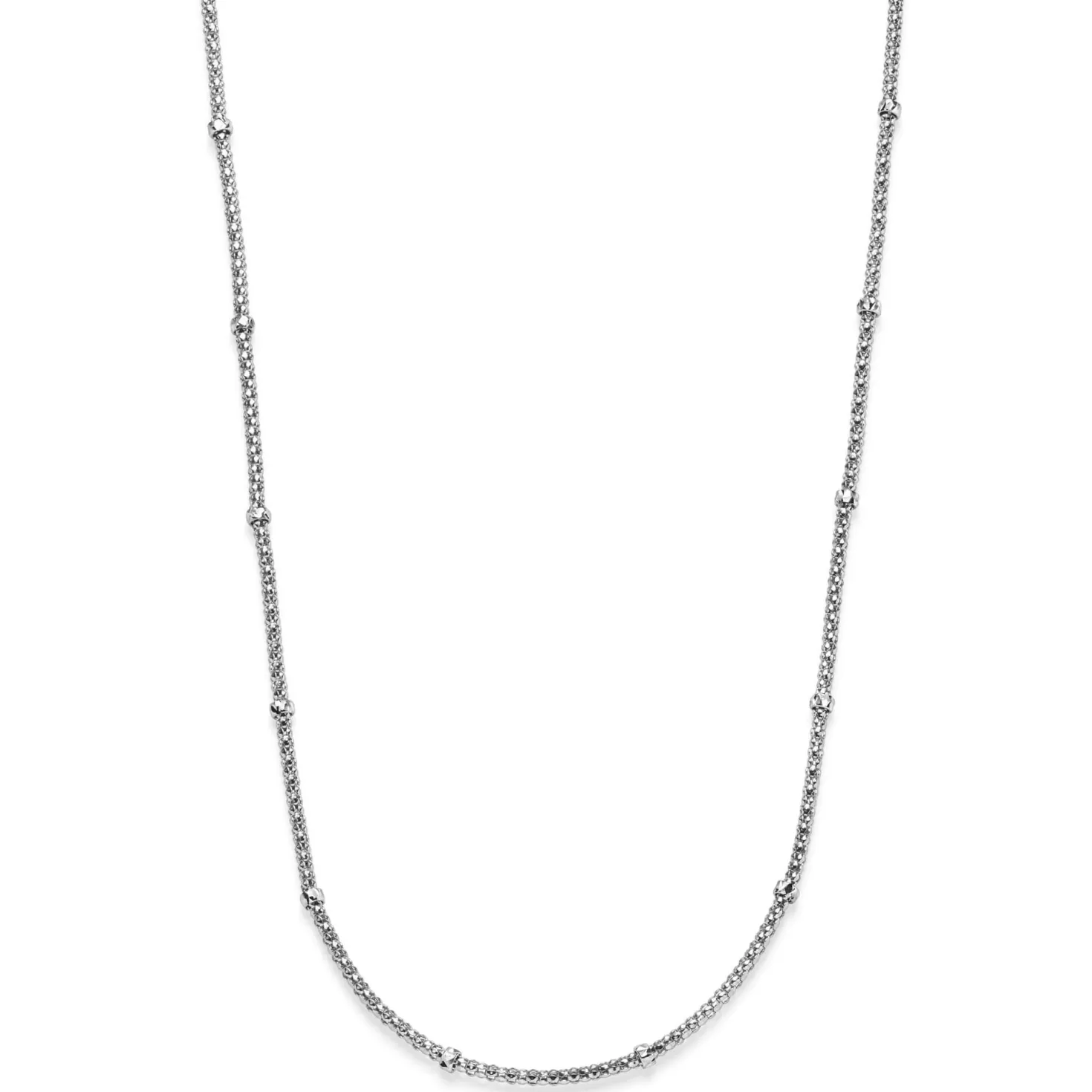 1,5mm Himbeer Collier Halskette mit Rollos Halsschmuck aus 585 Weißgold 42cm
