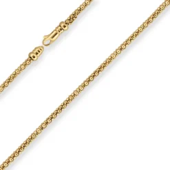 3mm Himbeerkette Goldkette Collier Halskette aus 375 Gold Gelbgold 50cm