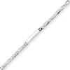 7,4mm Id-Armband Figarokette Armschmuck aus 925 Silber rhodiniert 21cm