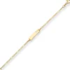 1,9mm Id-Armband Figarokette diamantiert Herz aus 585 Gold Gelbgold 11cm