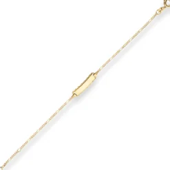 1,5mm Id-Armband Figarokette diamantiert Armschmuck aus 585 Gold Gelbgold 16cm