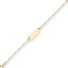 1,5mm Id-Armband Figarokette diamantiert Armschmuck aus 585 Gold Gelbgold 13cm