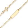 1,9mm Id-Armband Figarokette diamantiert Armschmuck aus 333 Gold Gelbgold 12cm