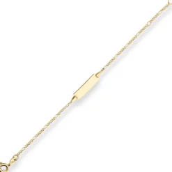 1,5mm Id-Armband Figarokette diamantiert Armschmuck aus 375 Gold Gelbgold 16cm