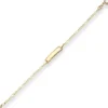 1,9mm Id-Armband Figarokette diamantiert Armschmuck aus 333 Gold Gelbgold 14cm