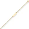 1,9mm Id-Armband Figarokette diamantiert Armschmuck aus 375 Gold Gelbgold 18cm