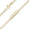 2,1mm Id-Armband Figarokette diamantiert Schildband aus 333 Gold Gelbgold 16cm