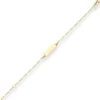 1,1mm Id-Armband Figarokette diamantiert Armschmuck aus 375 Gold Gelbgold 14cm