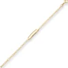 2,1mm Id-Armband Figarokette diamantiert Schildband aus 333 Gold Gelbgold 14cm