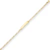 2,1mm Id-Armband Figarokette diamantiert Armschmuck aus 375 Gold Gelbgold 14cm