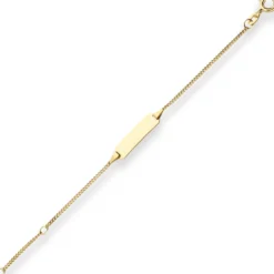 1,4mm Id-Armband Panzerkette Armschmuck aus 585 Gold Gelbgold 12cm